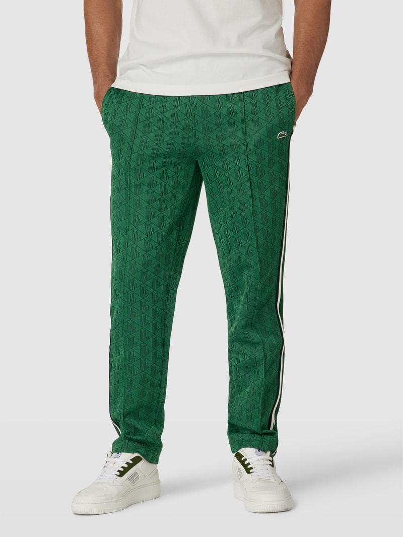Sweatpants mit Allover-Muster in grün
