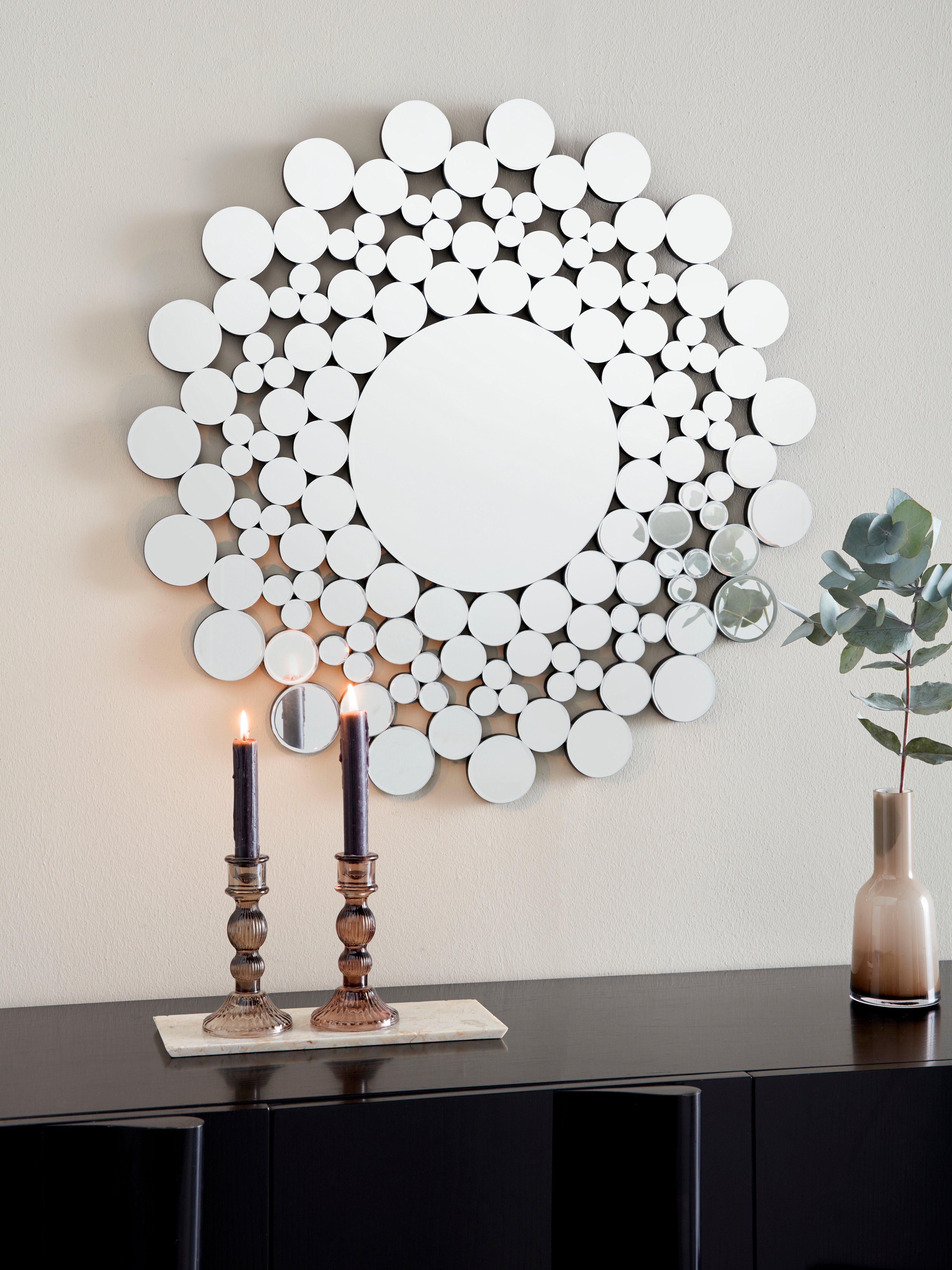 Guido Maria Kretschmer Home&Living Dekospiegel, Wandspiegel, Dekospiegel, aus Spiegelelementen, Ø 70 cm