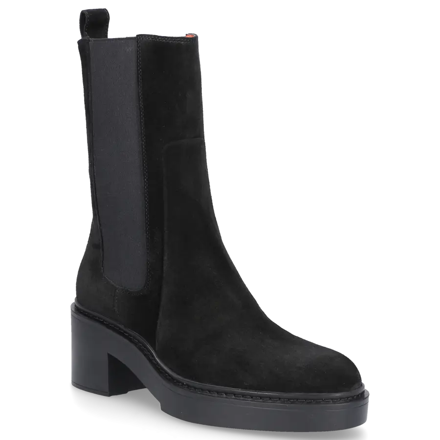 Santoni - Chelsea Boots 59786 Veloursleder - schwarz