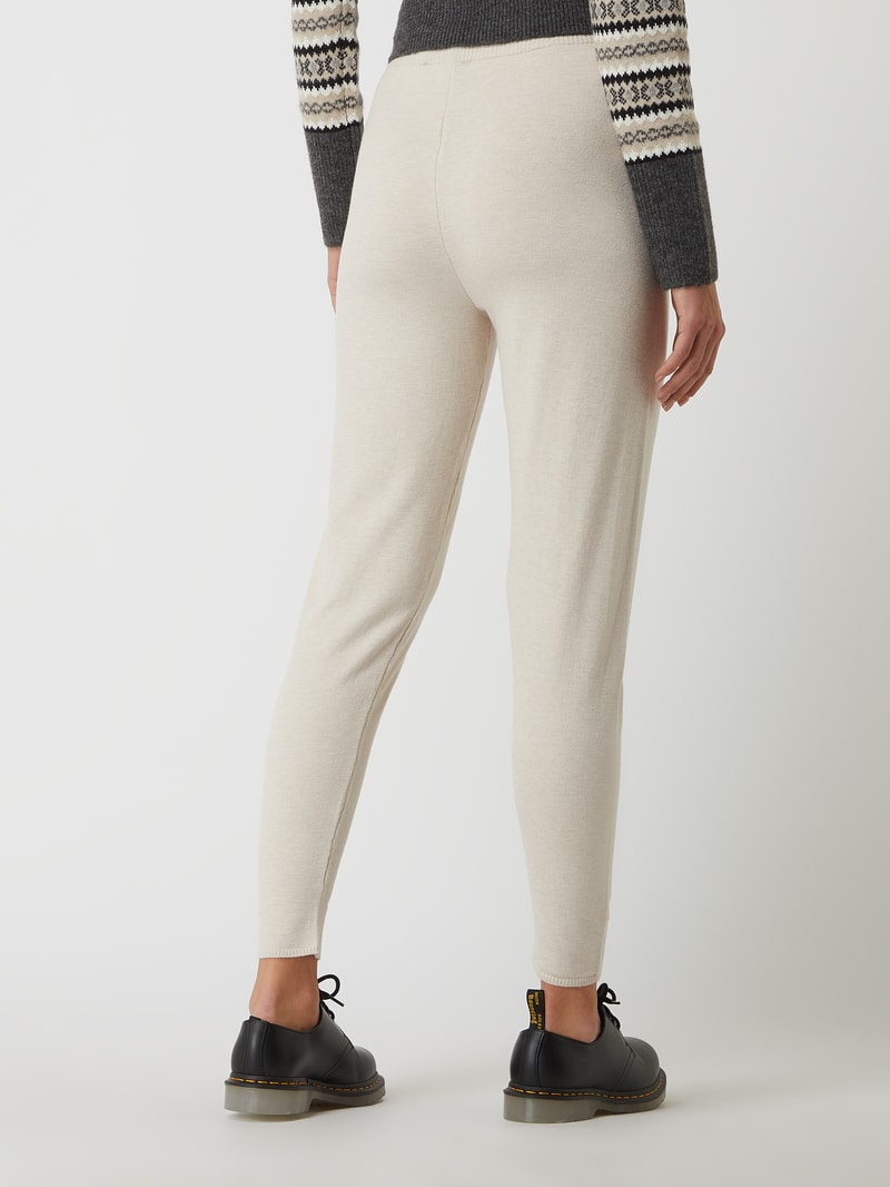 Strickhose aus Viskosemischung in beige meliert