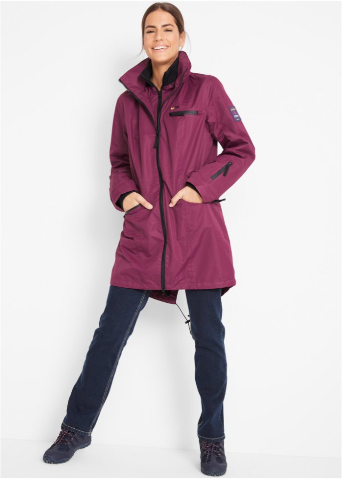 Funktions-Outdoor-Kurzmantel mit Kapuze, 2 in 1-Optik