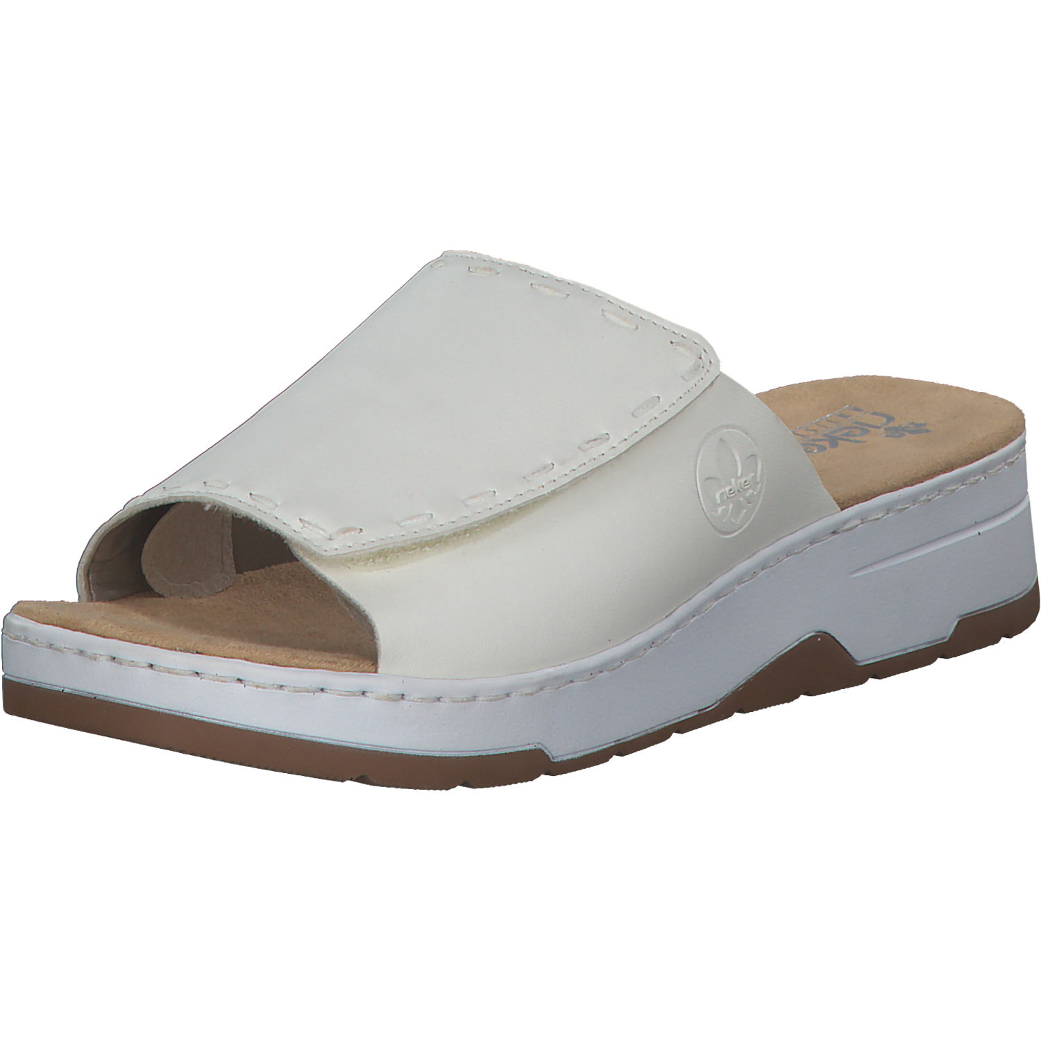 Rieker 60090, Plateau-Pantoletten, Damen, offwhite
