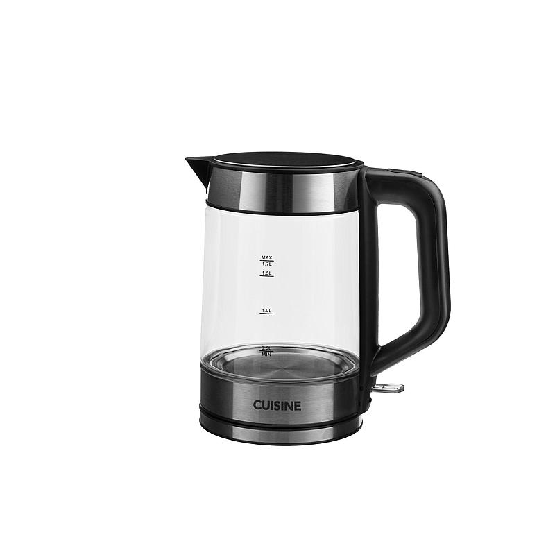 Cuisine Vannkoker 1,7 l, glass/stål, Cuisine