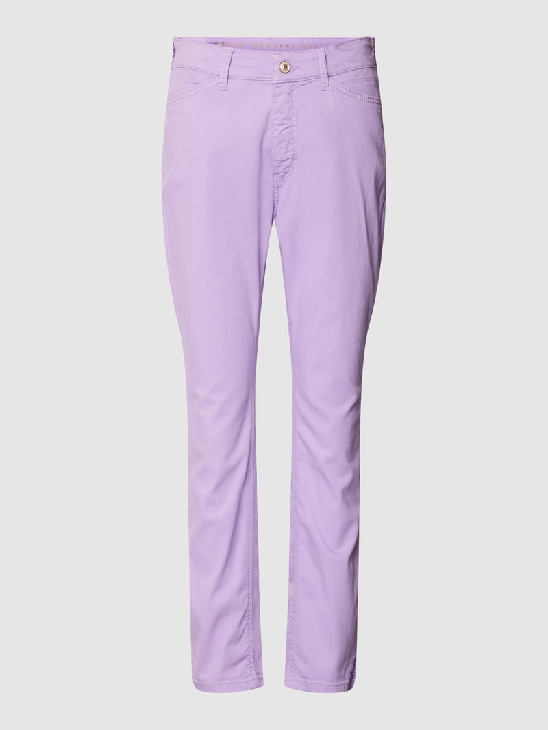 Jeans mit Label-Patch Modell 'DREAM SUMMER' in lavendel