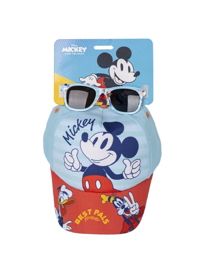 Disney Mickey Mouse Disney Mickey Mouse Kinder Cap & Sonnenbrille Stylisches Set in Blau günstig kaufen onesize