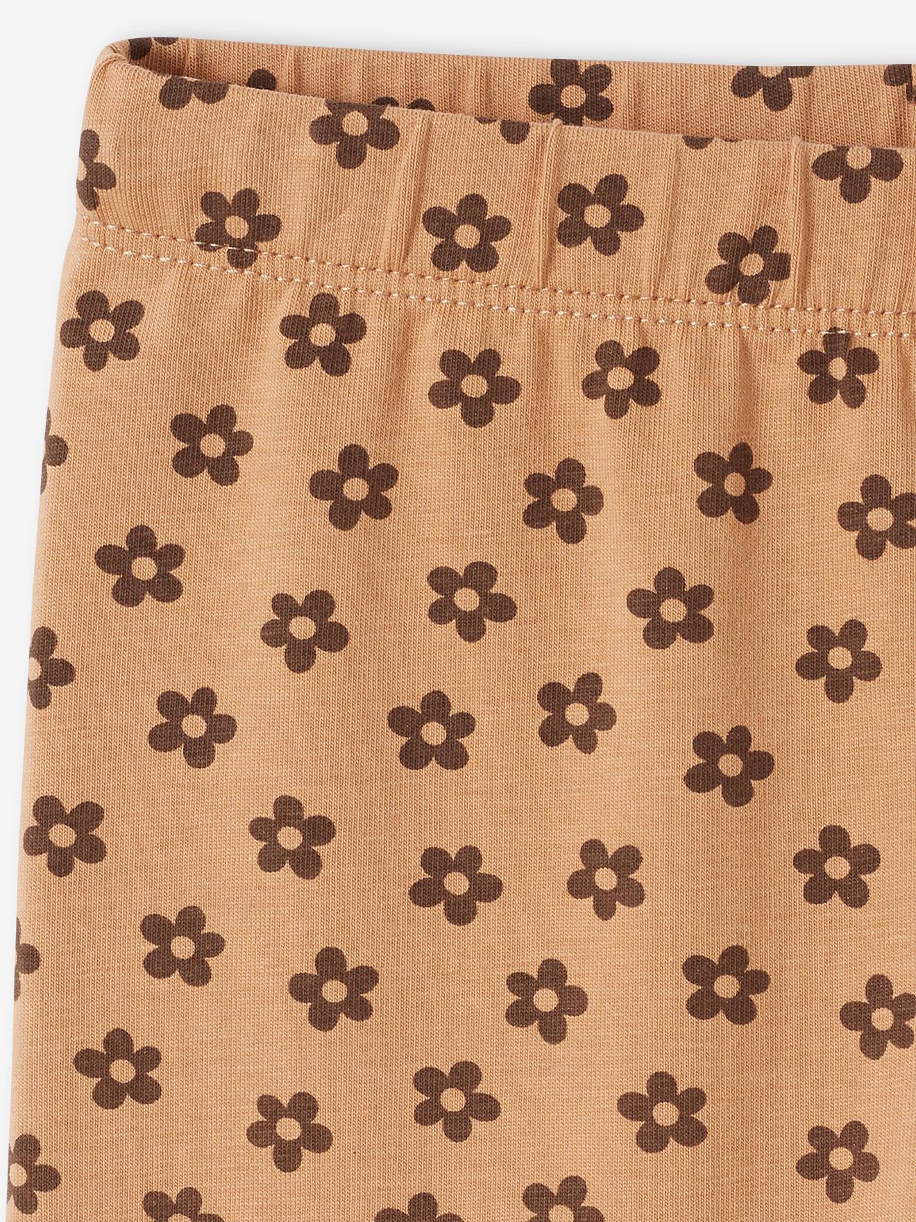 Vertbaudet 2er-Pack Mädchen Leggings BASIC - hellbraun