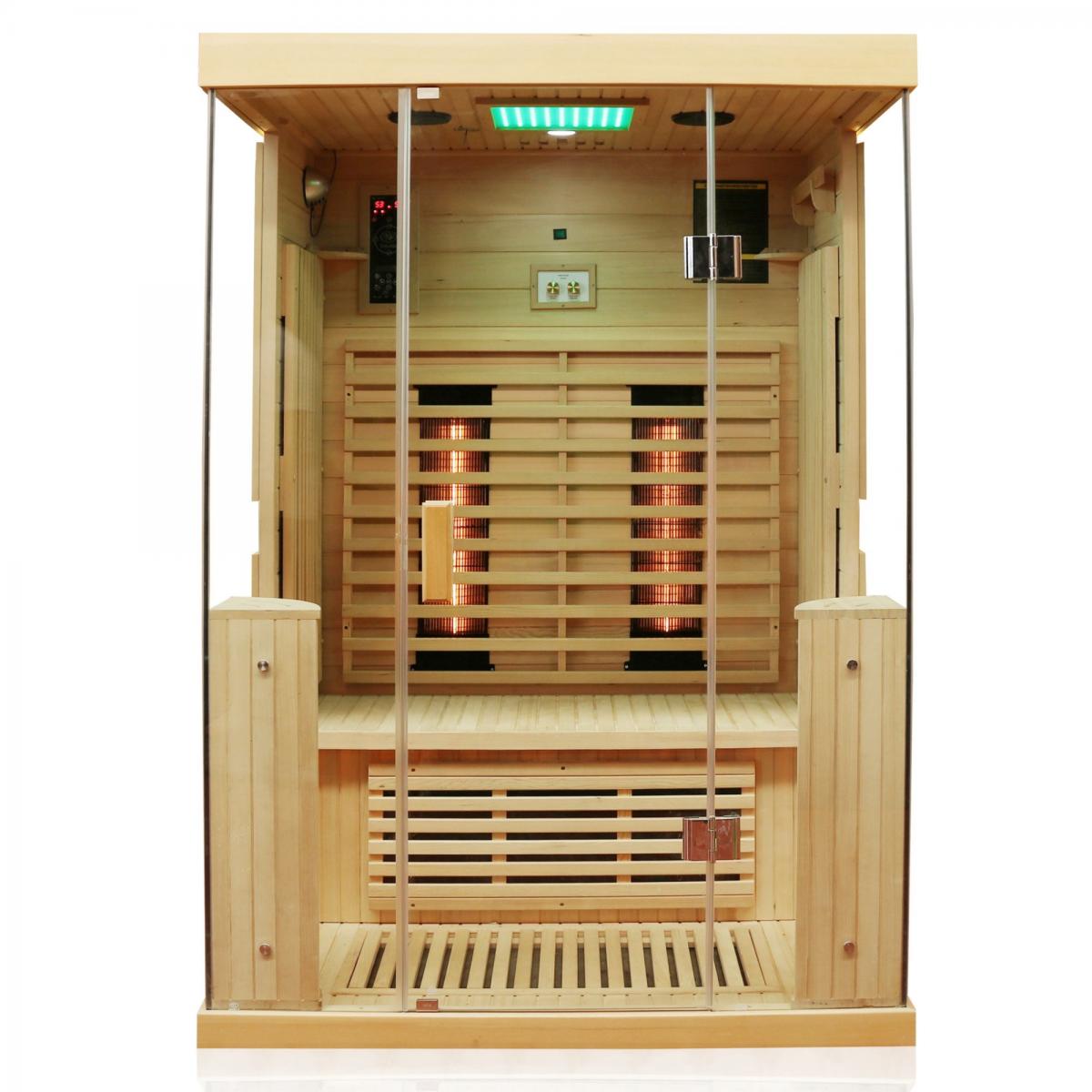 Dewello Infrarotkabine Infrarotsauna Kingston 130cm x 105cm x 190cm Vollspektrumstrahler