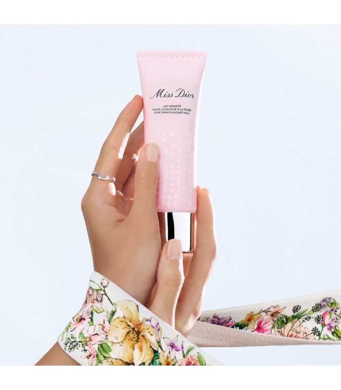 MISS DIOR-Lait Granité pour la douche à la rose - Purifie et Hydrate