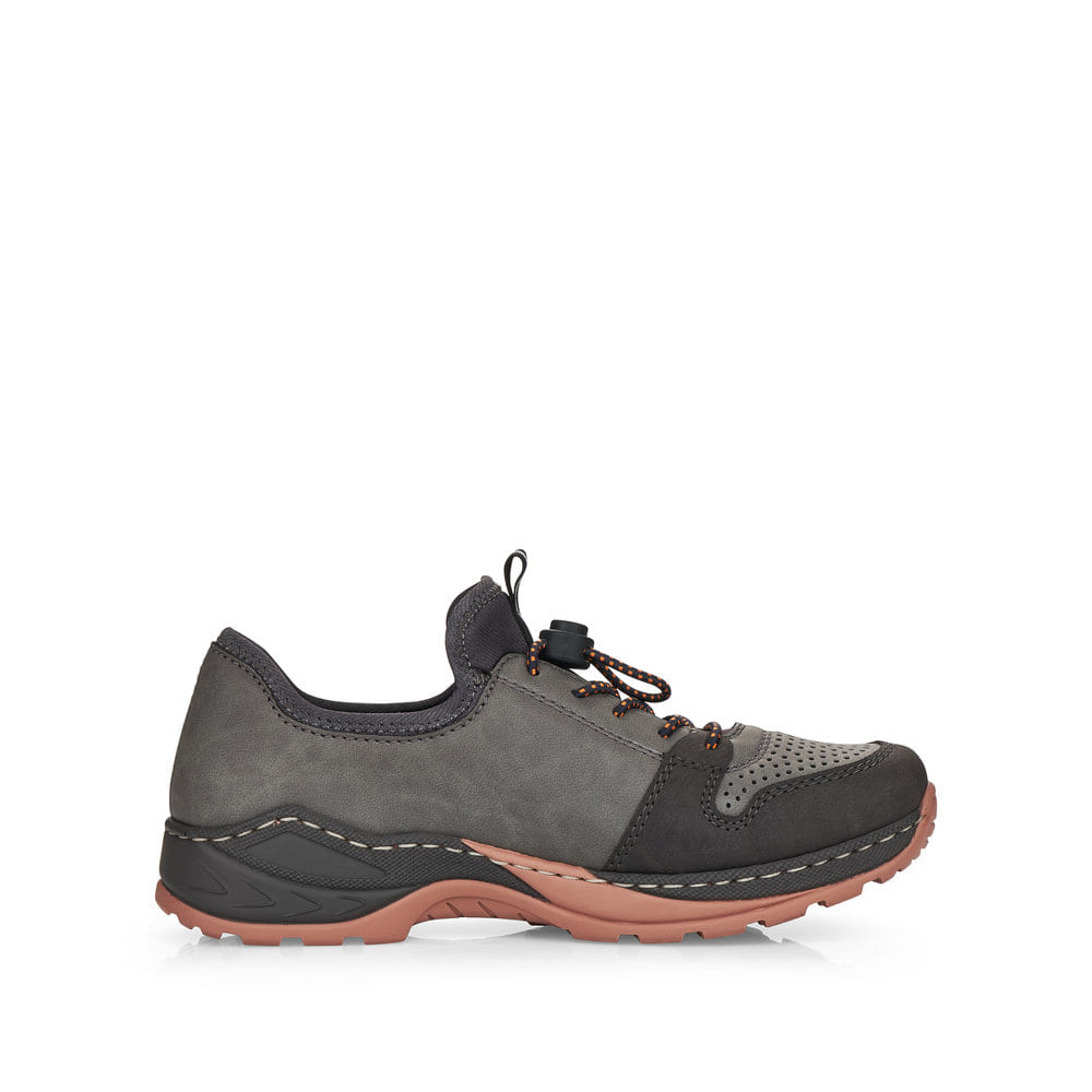 Rieker Damen Slipper asphaltgrau