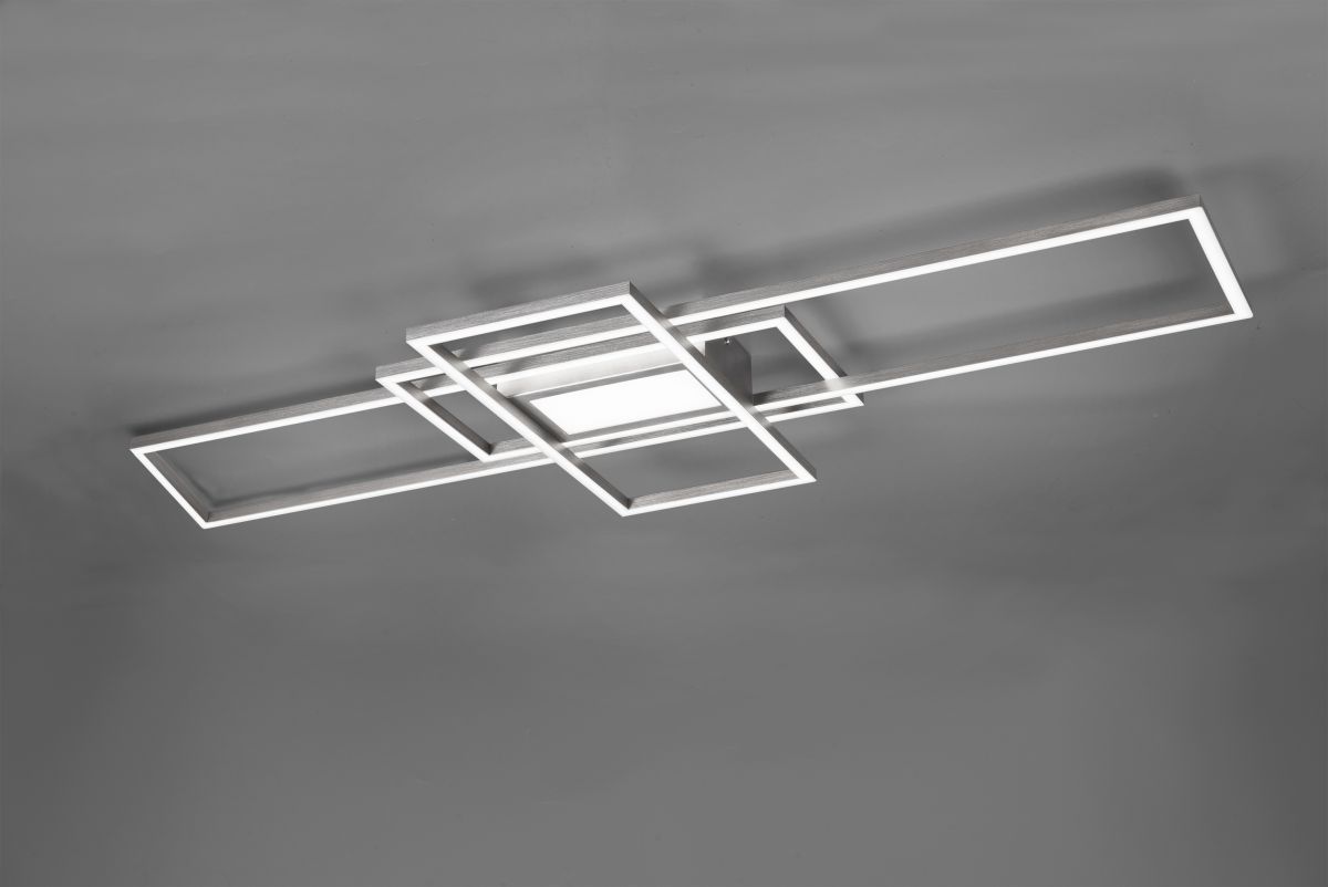 TRIO LED Deckenleuchte Irvine Nickel