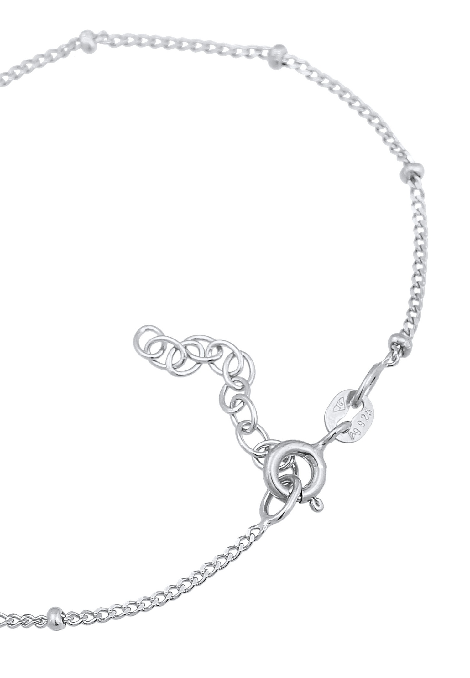 Cadena de mano básica con bolitas Elli para mujer en plata de ley 925