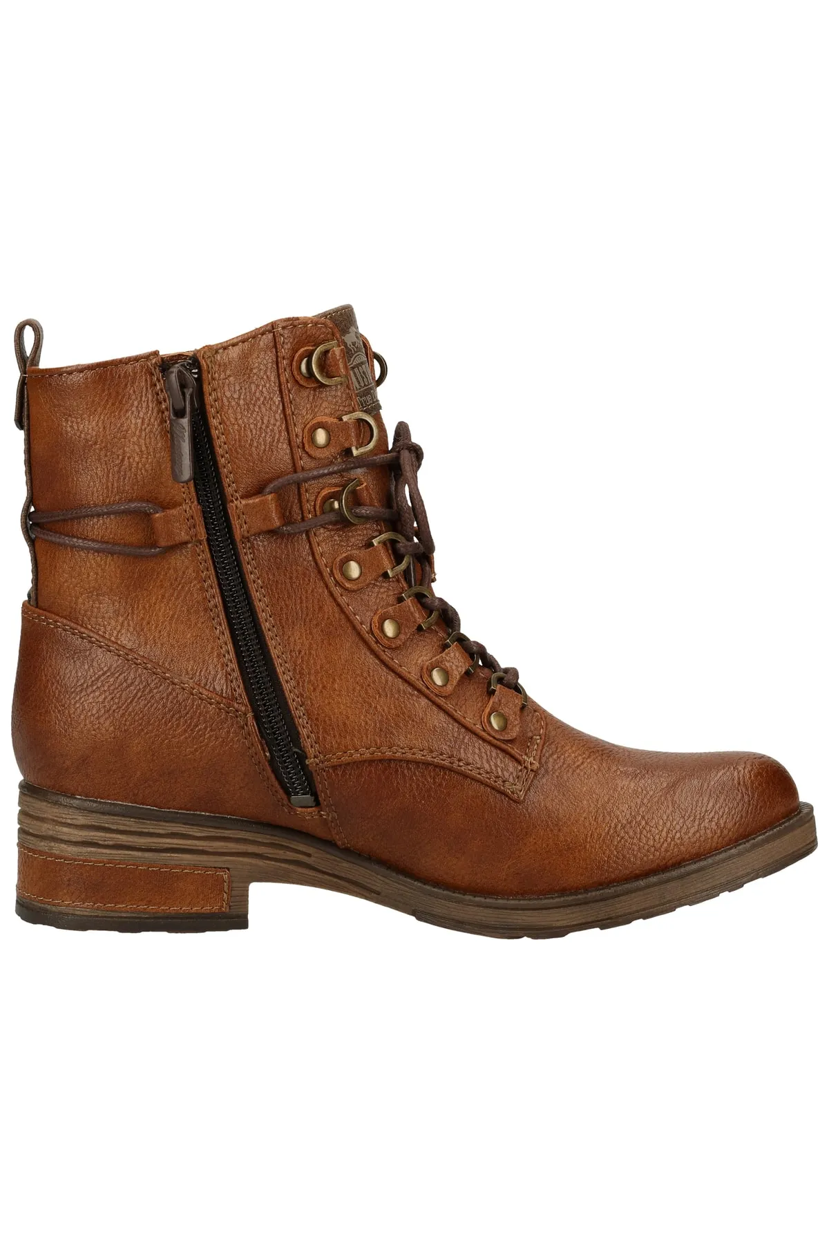 Mustang  Stiefelette - Braun - Blockabsatz