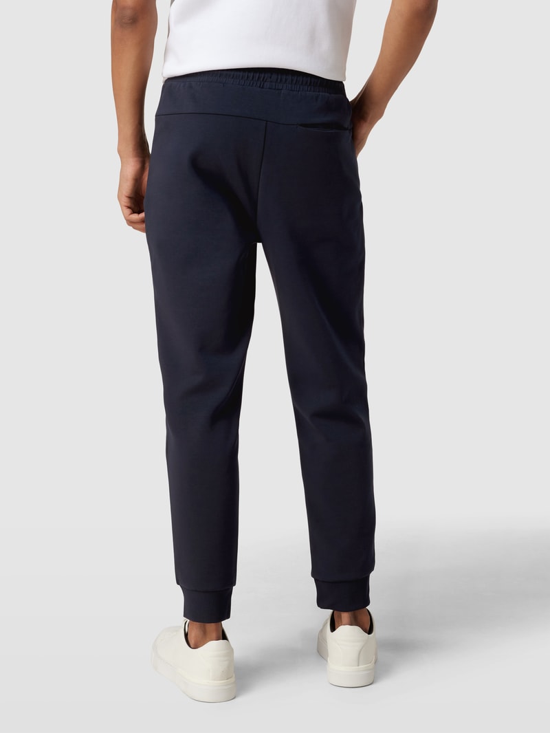 Sweatpants mit Label-Stitching Modell 'Hadiko' in dunkelblau