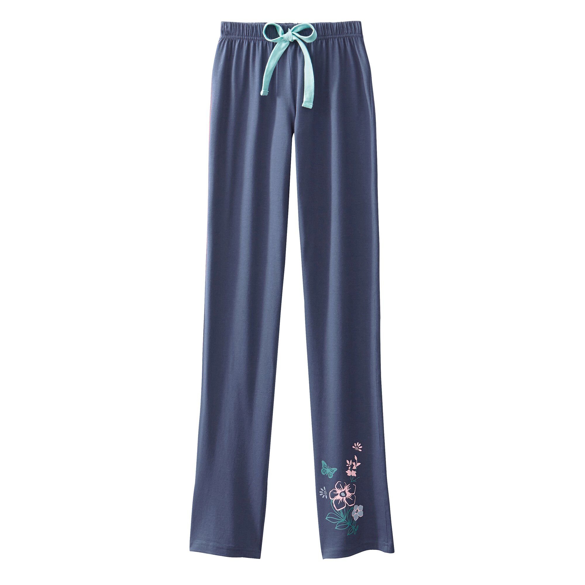 Pantalon imprimé bucolique placé