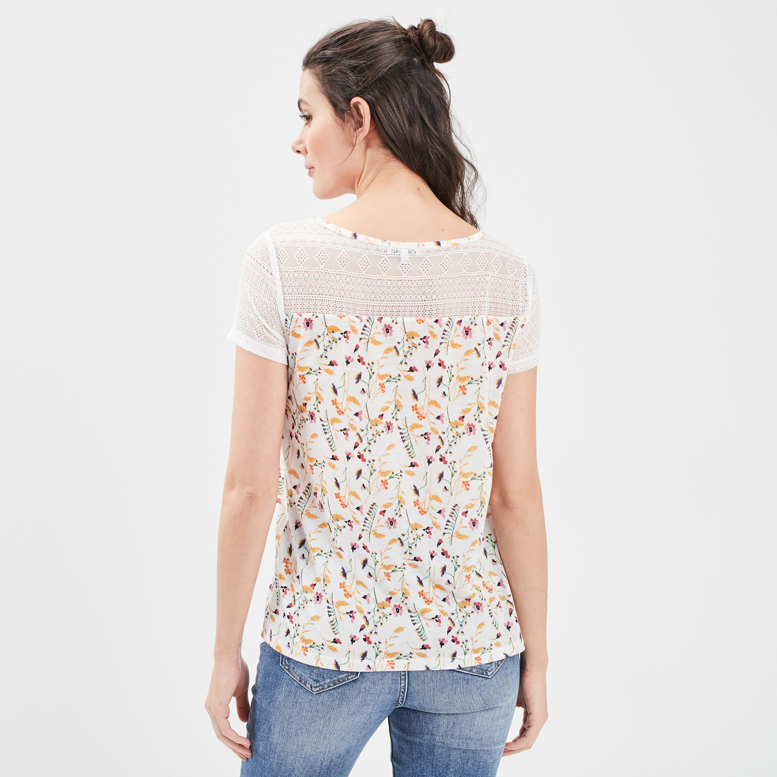 T-shirt manches courtes ecru femme | La Halle