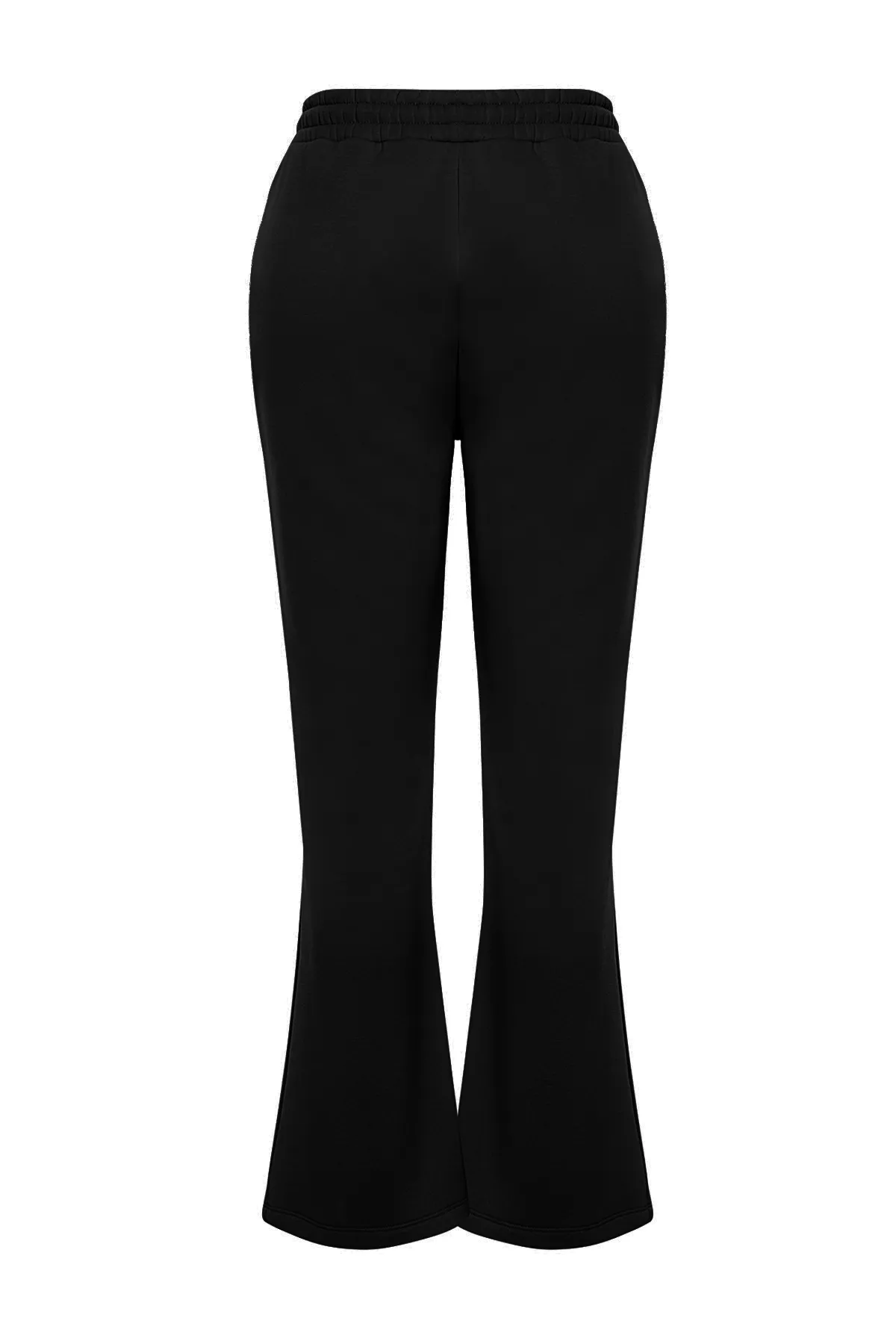 Trendyol Curve  Schwarze Strick-Jogginghose mit dickem Fleece-Futter TBBAW24AJ00000