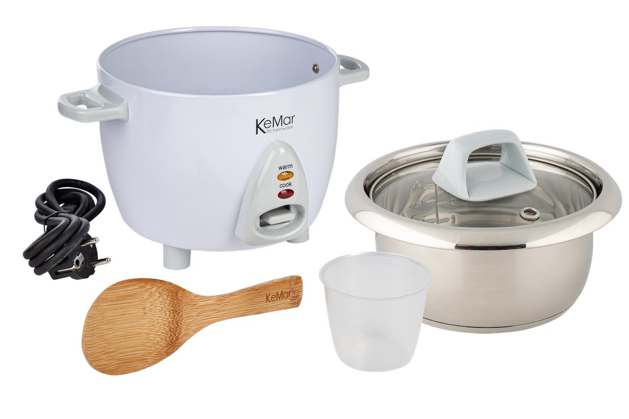 KeMar Kitchenware Reiskocher KRC-100, 300 W, Reiskocher mit Edelstahltopf