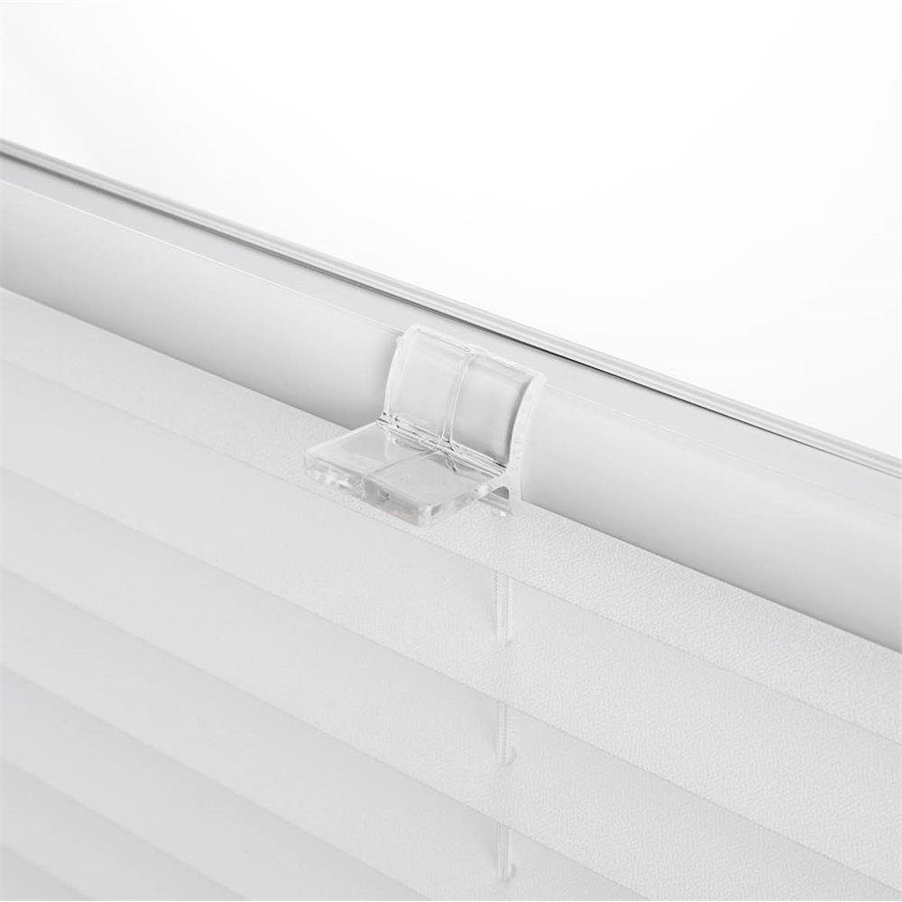 Plissee Plissee Klemmfix weiß blackout 35x120 cm, Foxx