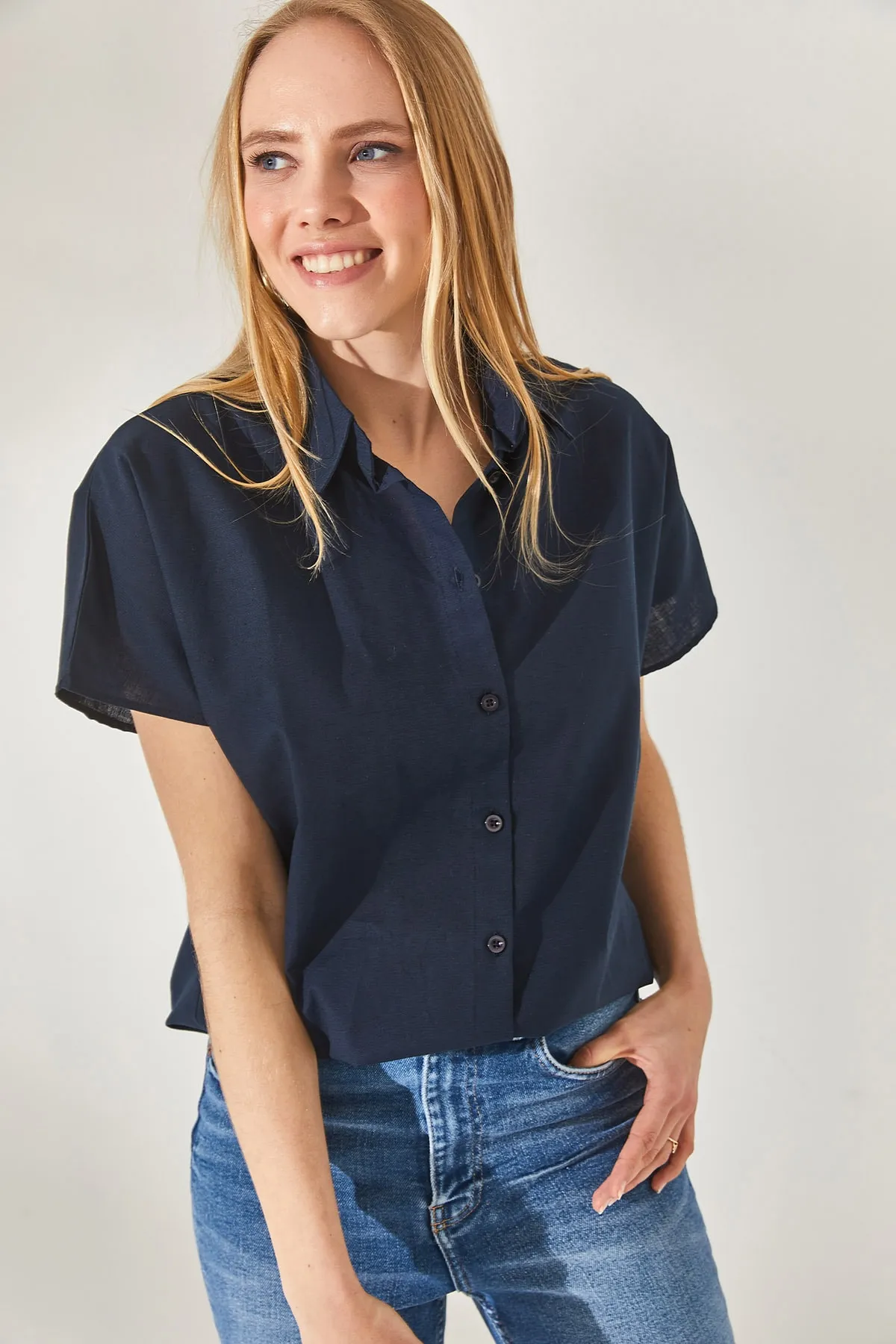 Olalook  Hemd - Dunkelblau - Oversized