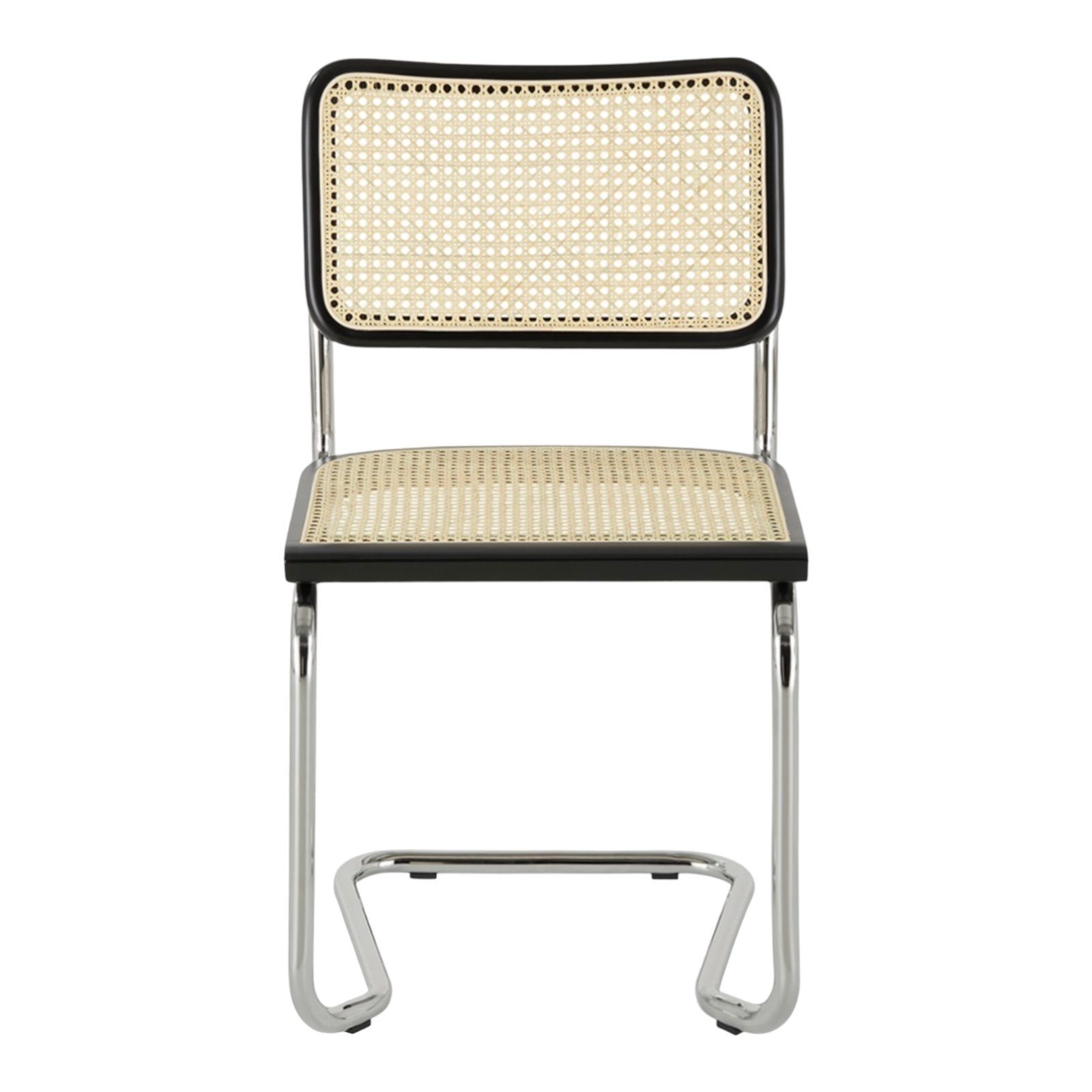 k-hometrends Freischwinger Moderner Schwingstuhl KALE, Wohnzimmerstuhl (2er Set), Wiener Geflecht