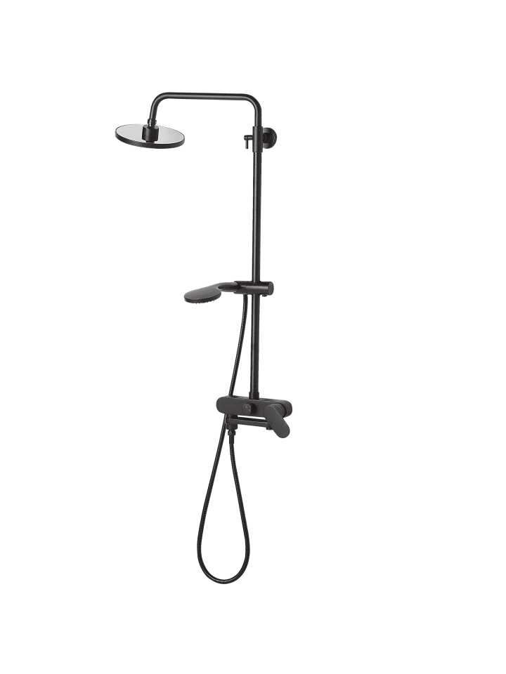 Beliani Wannenarmaturen GURARA in Schwarz - (W) 23 x (H) 83 x (L) 36 cm günstig kaufen onesize