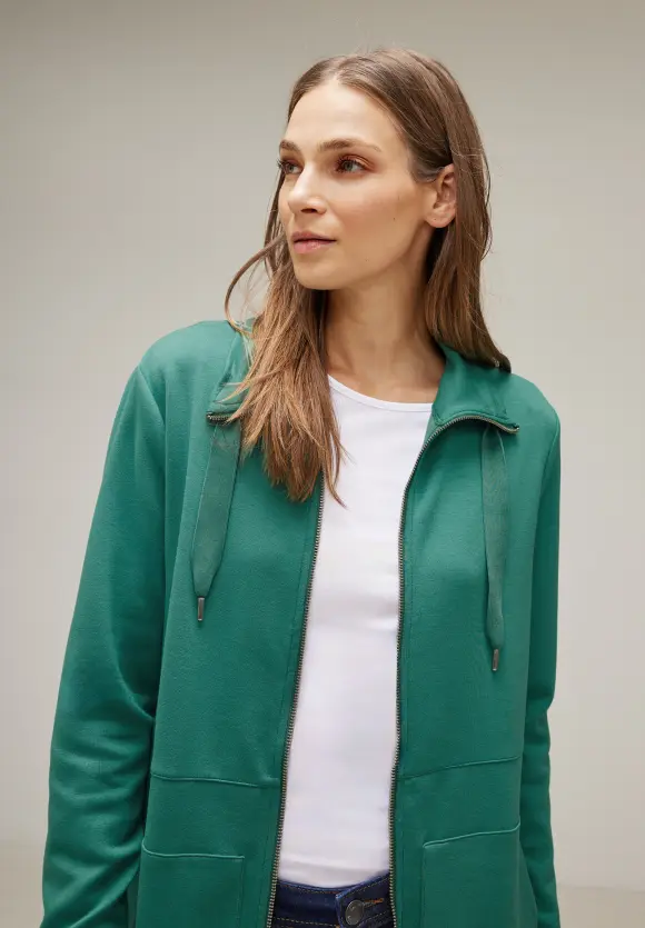 Street One Lange Sweatjacke mit Zipper