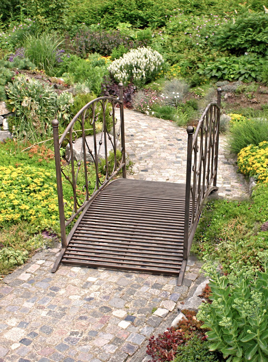Garden Pleasure Gartenbrücke mit Geländer aus Metall