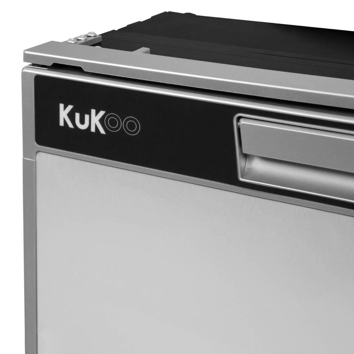 KuKoo 46,5 Liter silbernen Mini Kompressor Kühlschrank