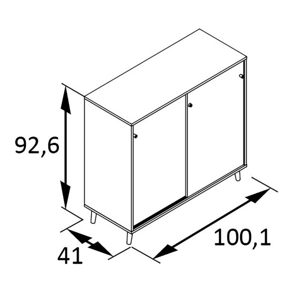 Serie 500 Aktenschrank U 1000 ST, perlweiß