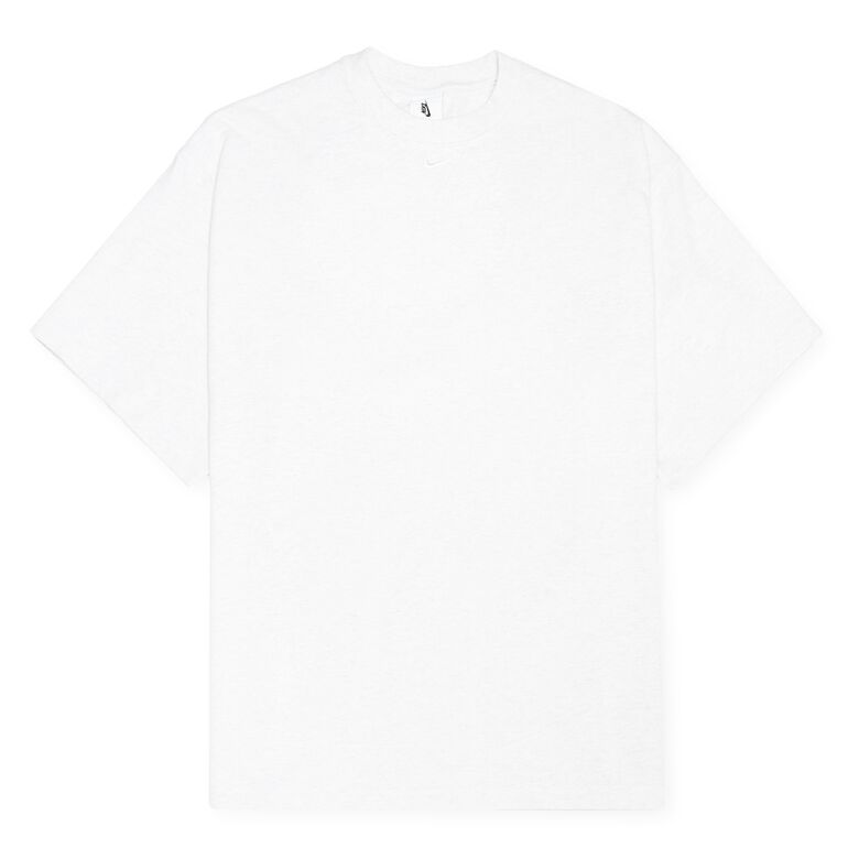 NIKE Solo Swoosh Short Sleeve HW Top birch heather/white