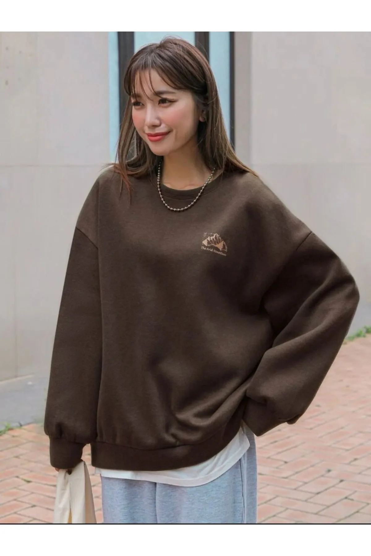 MOONBULL  Sweatshirt - Braun - Oversized