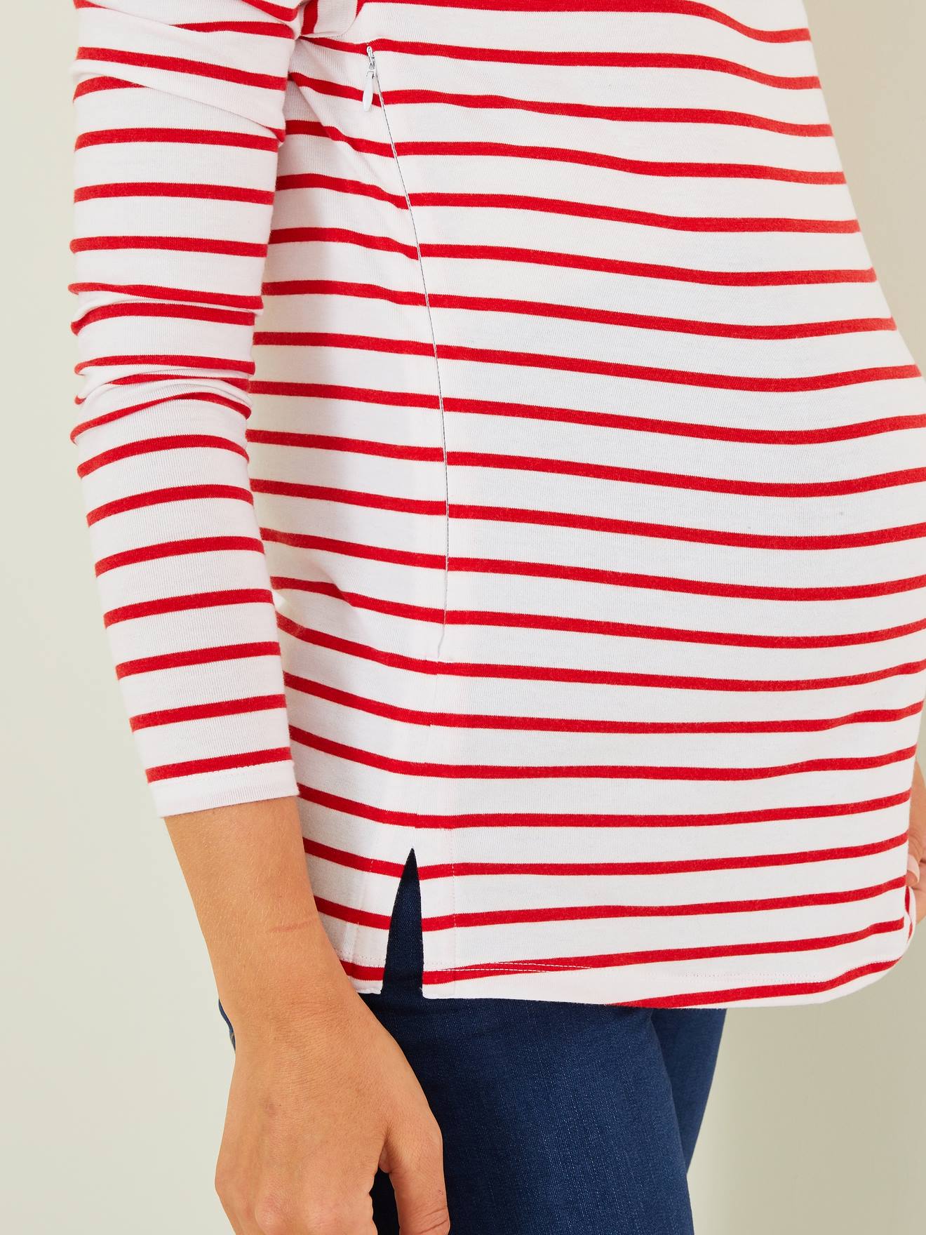 Vertbaudet Shirt in Wickelform, Schwangerschaft & Stillzeit Oeko-Tex - weiß/blau gestreift