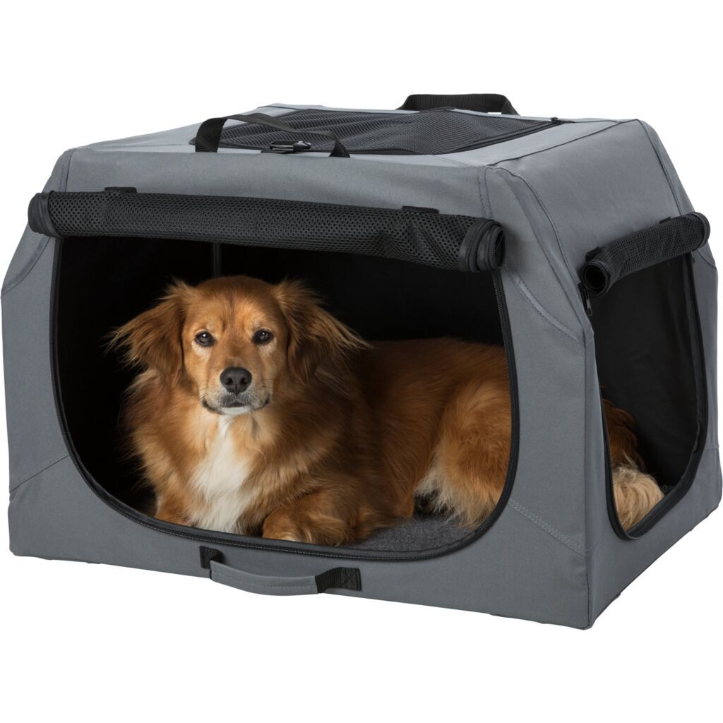 Trixie Transportboxen & Gitterboxen Trixie Mobile Kennel Easy grau S-M