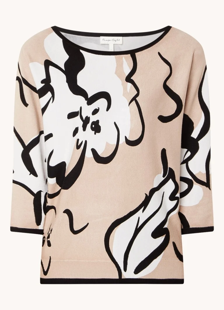 Pulover tricotat fin cu imprimeu Laurie de la Phase Eight