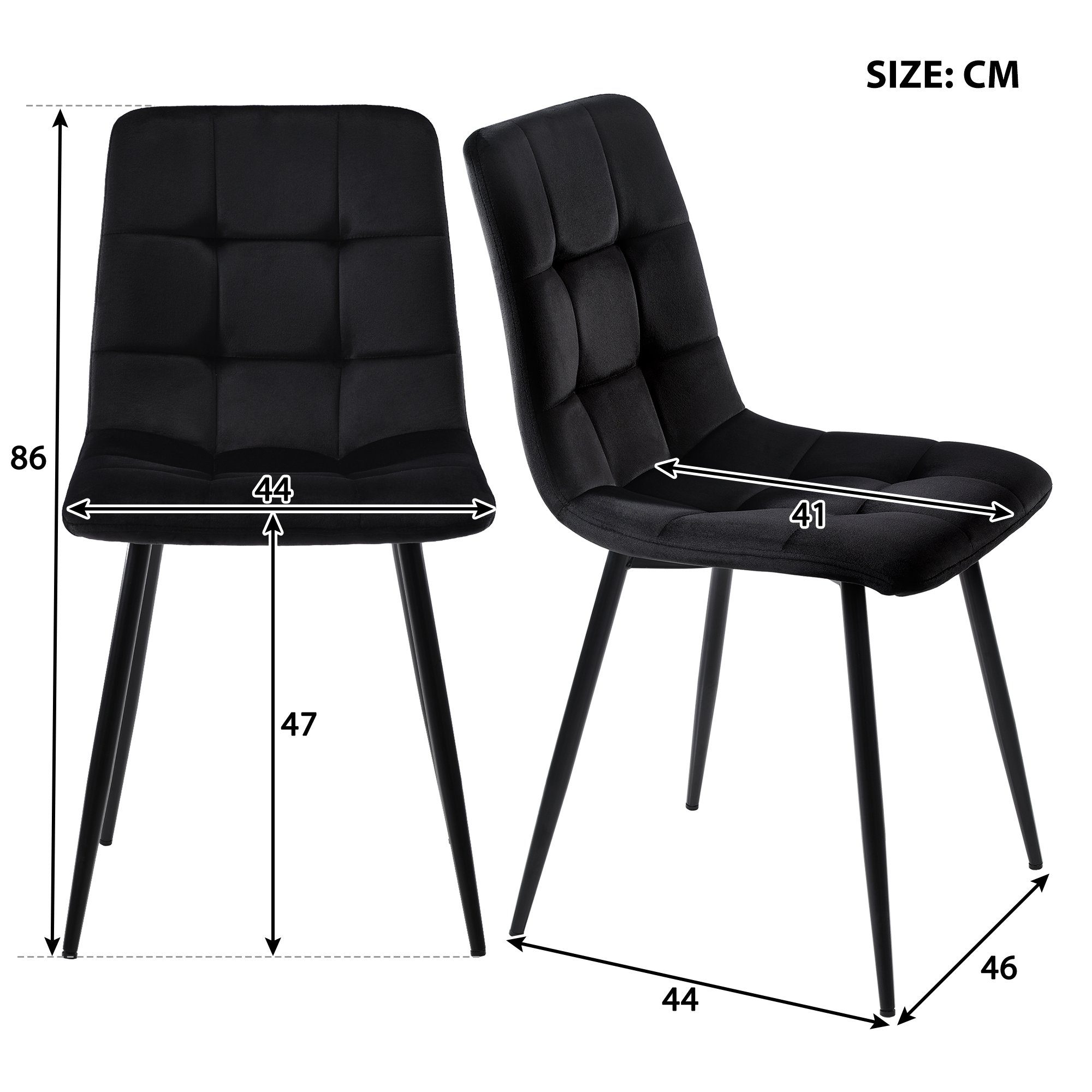 Flieks Essgruppe, (5-tlg), Esstisch mit 4 Stühlen Set Esszimmer Sitzgruppe, Metallbeine