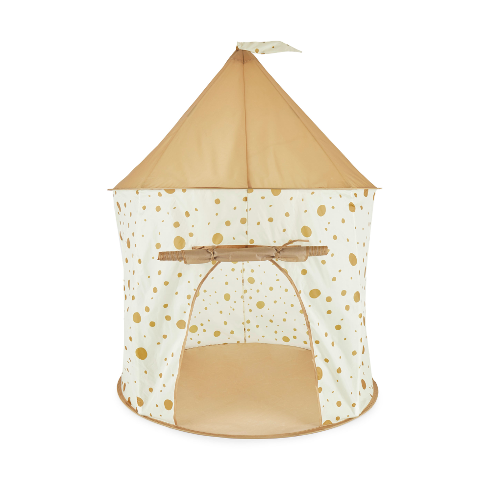 Pop up Spielzelt Dots beige/braun