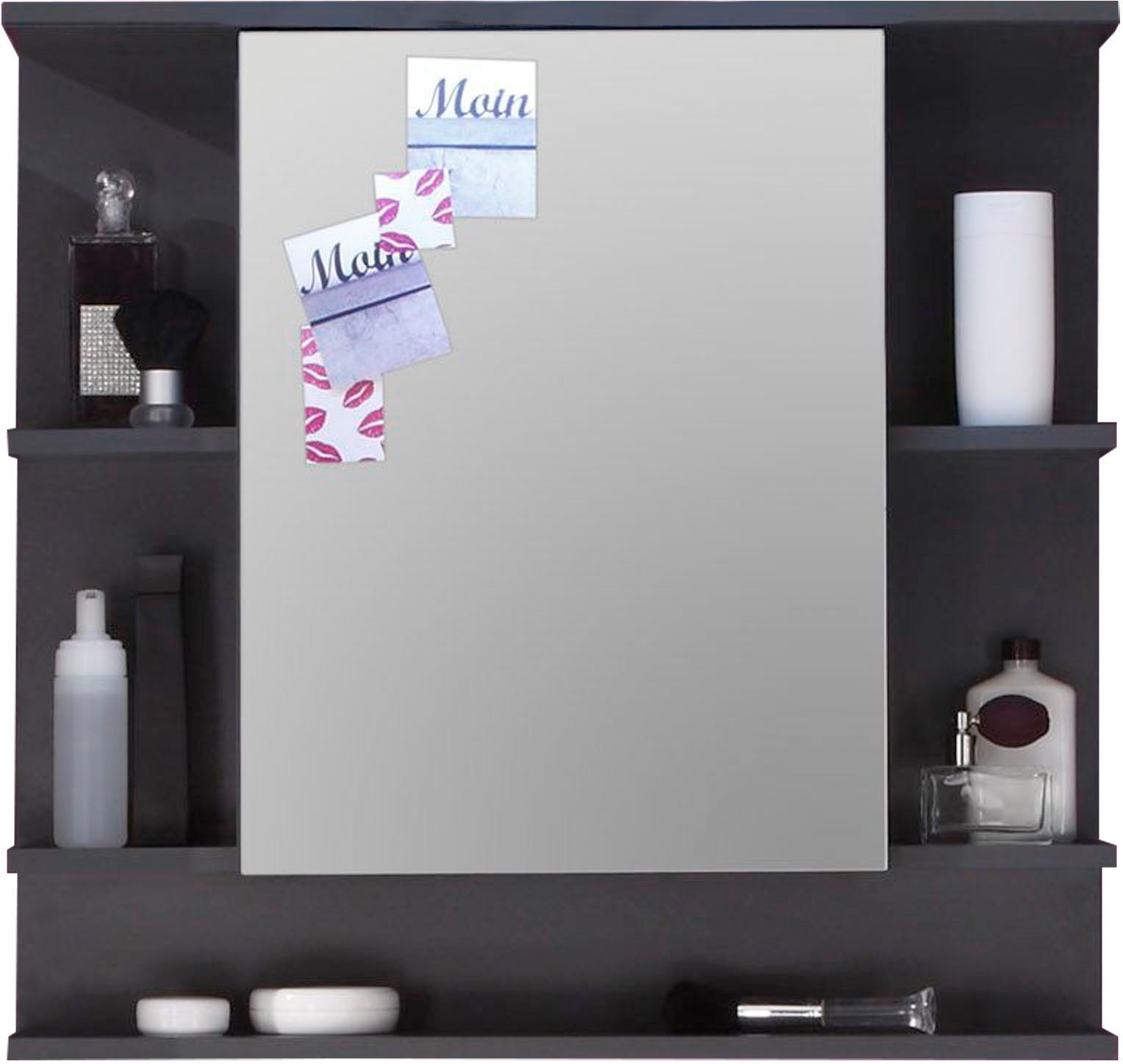 welltime Spiegelschrank Tias (1-St) Spiegel, B/H/T: ca. 72 / 76 / 20 cm, dunkelgrau, ohne Beleuchtung
