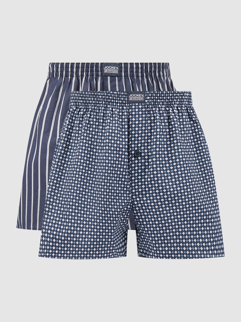 Boxershorts aus Baumwolle im 2er-Pack in marineblau