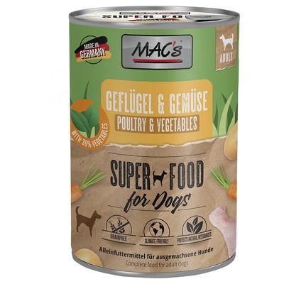 MAC's Nassfutter für Hunde 6 x 400 g