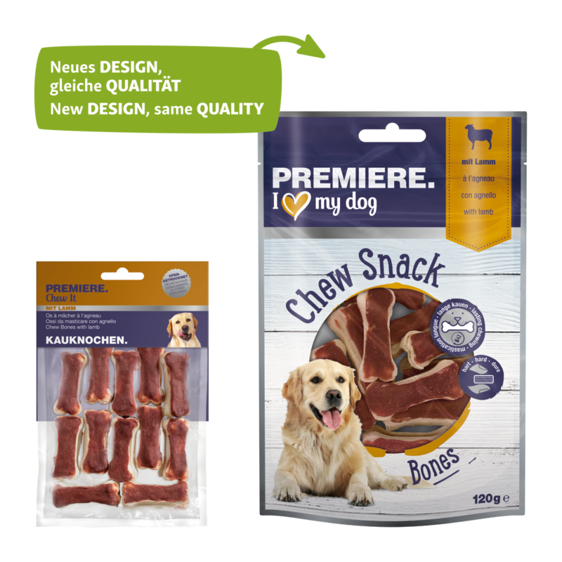 PREMIERE Snacks PREMIERE Kauknochen mit Lamm 12 Stück, 120 g