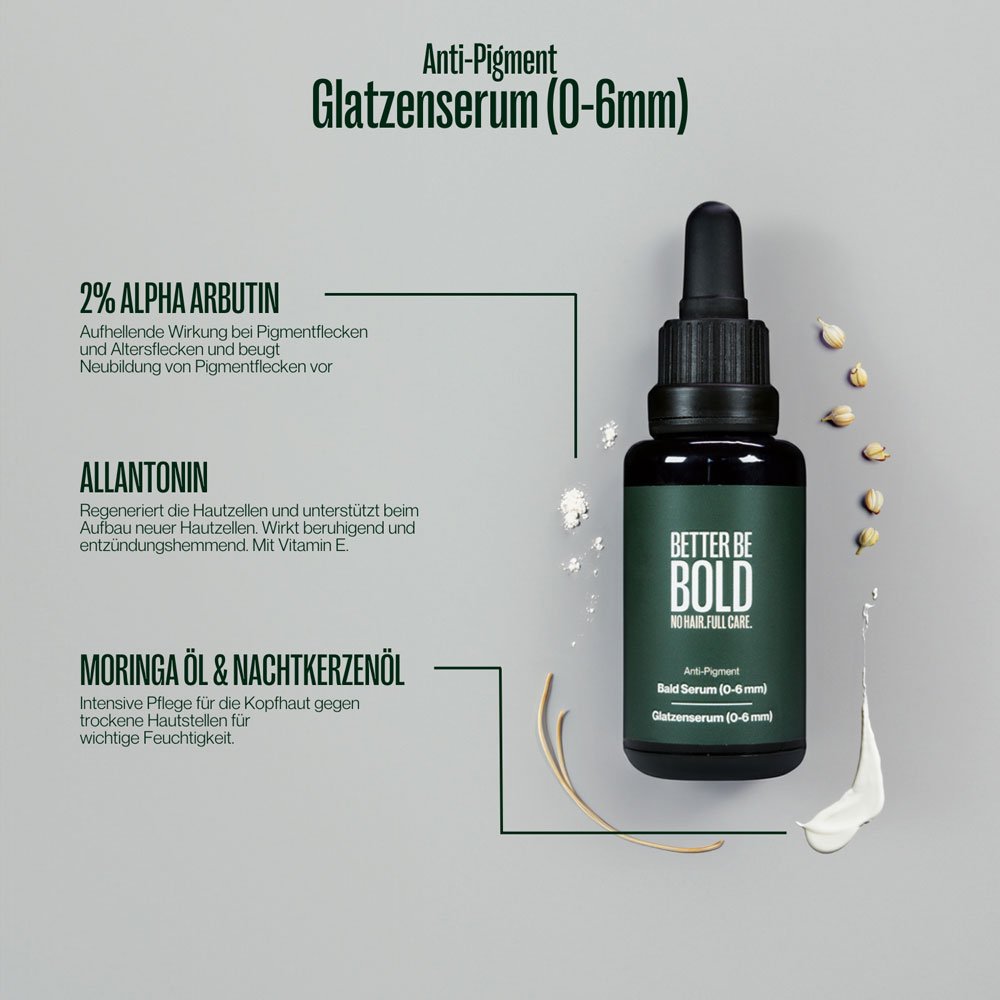 BETTER BE BOLD Glatze Und Gesicht Anti-Pigment Glatzenserum