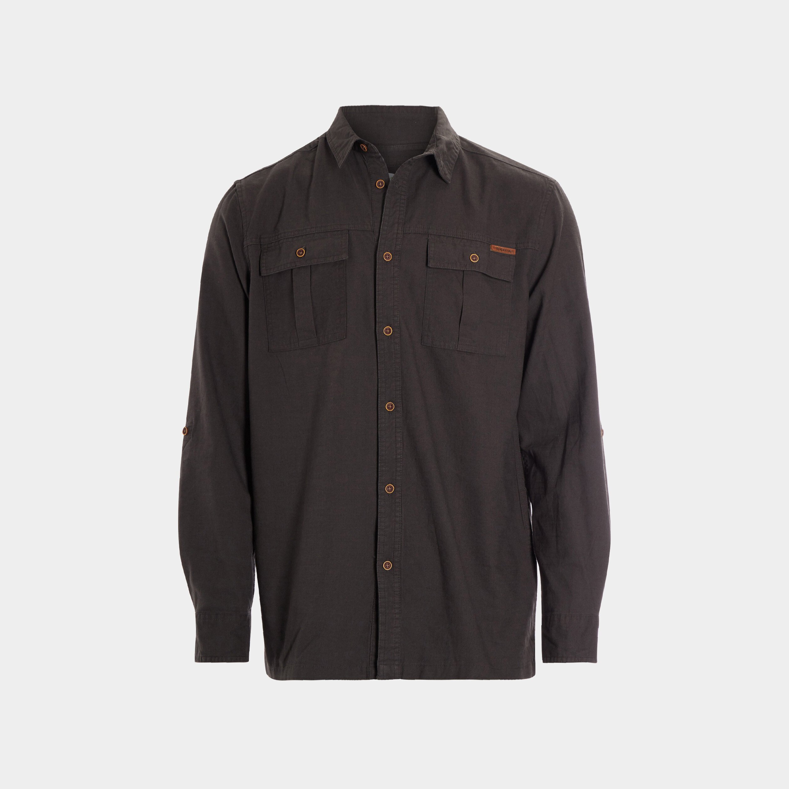 Chemise manches longues Trappeur gris foncé homme | La Halle