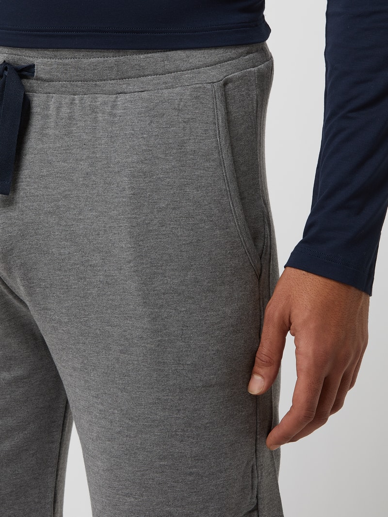 Lounge-Hose mit Stretch-Anteil in mittelgrau meliert