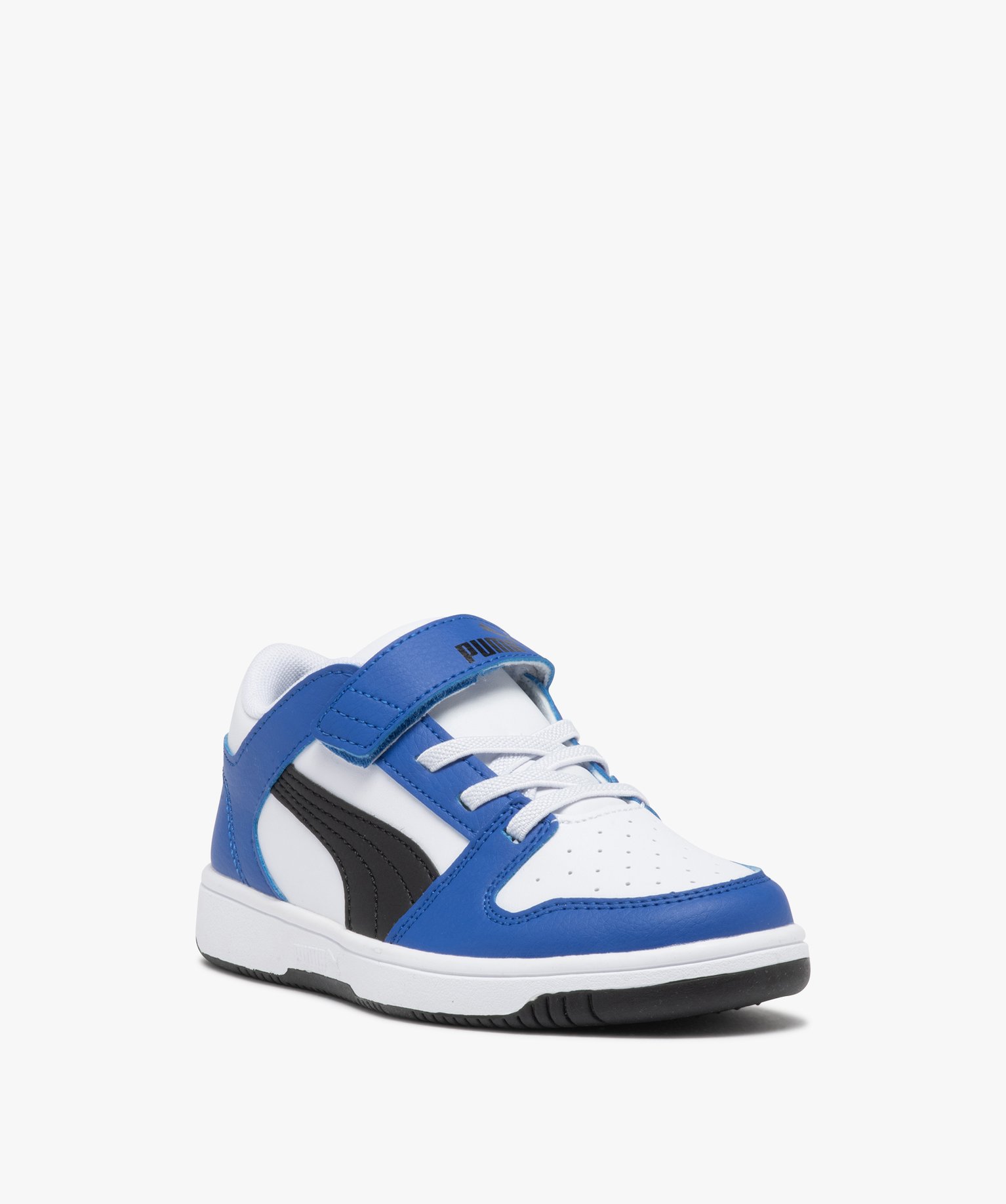 Baskets Garçon tricolores à scratch - Puma blanc | GEMO