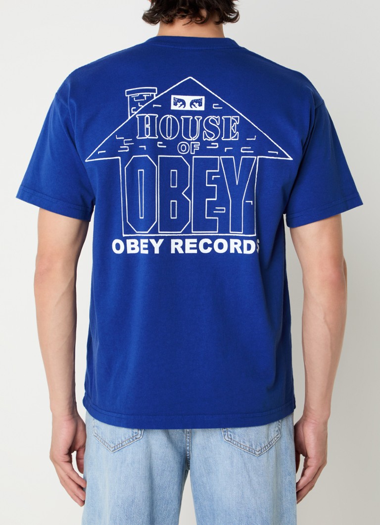 Obey House Of Obey Records T-Shirt with logo and back print