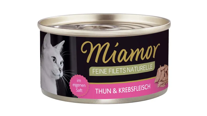 Miamor Katzennassfutter Feine Filets naturelle Thunfisch & Krebsfleisch 80 g