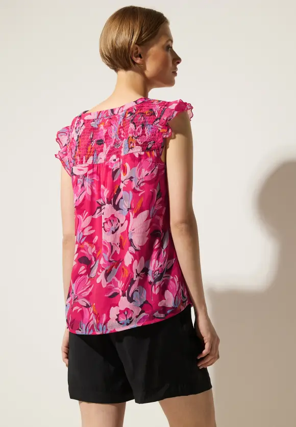 Street One Chiffon Bluse mit Rüschen