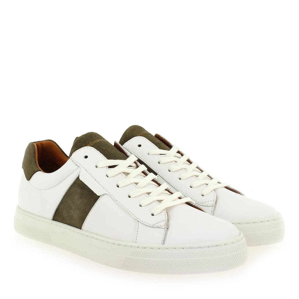 Schmoove  SPARK GANG NAPPA/SUEDE - Blanc Kaki