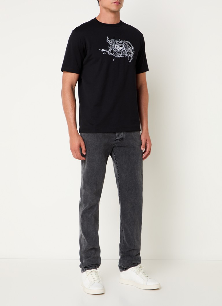 Tricou Emporio Armani cu logo brodat