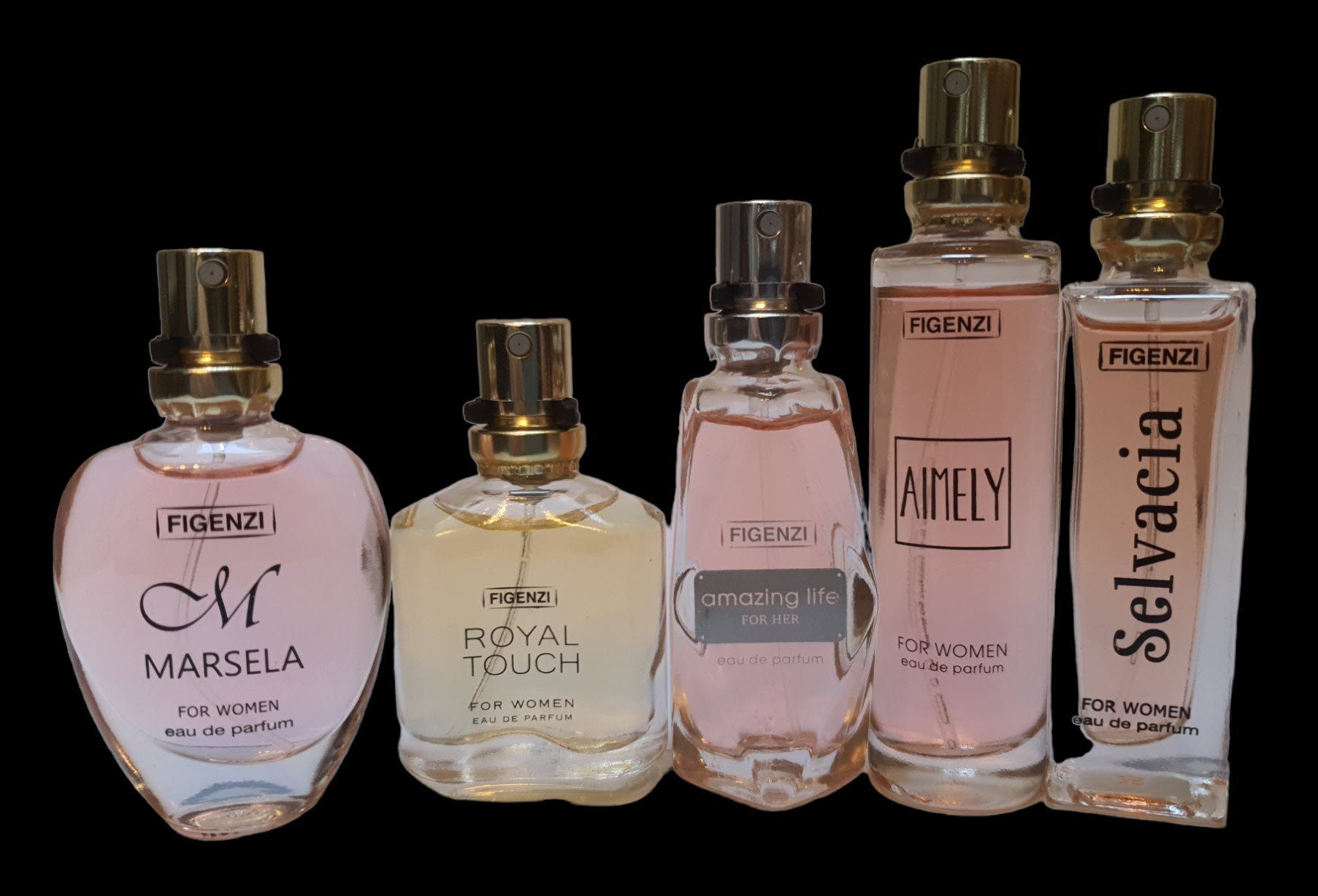 Spectrum Eau de Parfum Parfümset Mini-Flacon 5 atemberaubende Düfte je 15 ml, 5-tlg.
